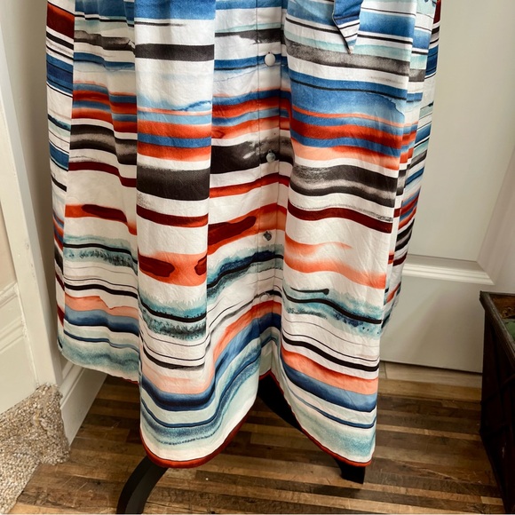 Anthropologie Moulinette Soeurs Afterlight Striped Midi Dress Multicolor Sz M - Picture 6 of 16